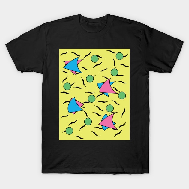 Fun 90's Nostalgic Pattern T-Shirt by slice_of_pizzo